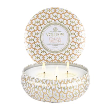 Maison Blanc 3-wick Tin アロマキャンドル 40時間 - Italian Bellini - Voluspa | ボルスパ