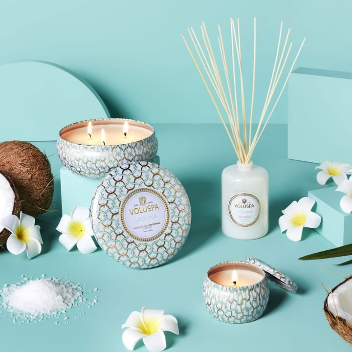 Maison Blanc 3-wick Tin アロマキャンドル 40時間, Laguna Voluspa | ボルスパ