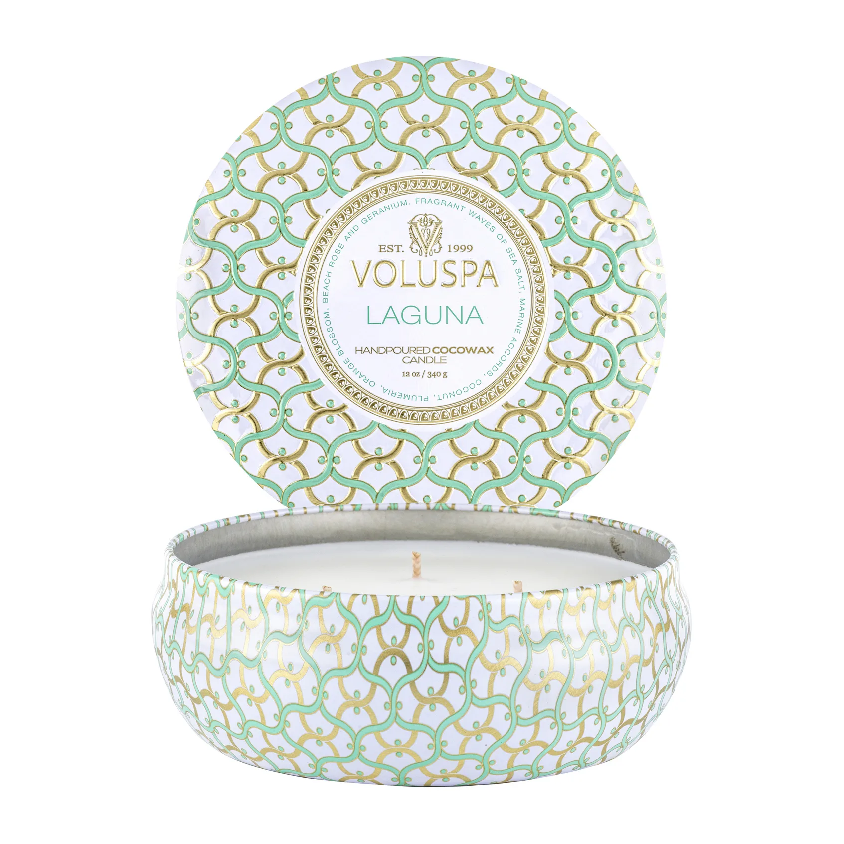Maison Blanc 3-wick Tin アロマキャンドル 40時間, Laguna Voluspa | ボルスパ