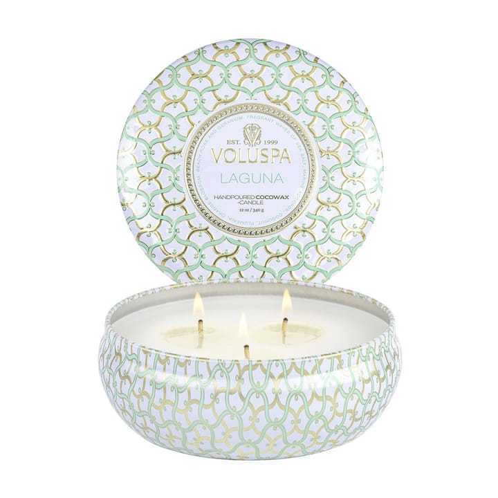 Maison Blanc 3-wick Tin アロマキャンドル 40時間, Laguna Voluspa | ボルスパ