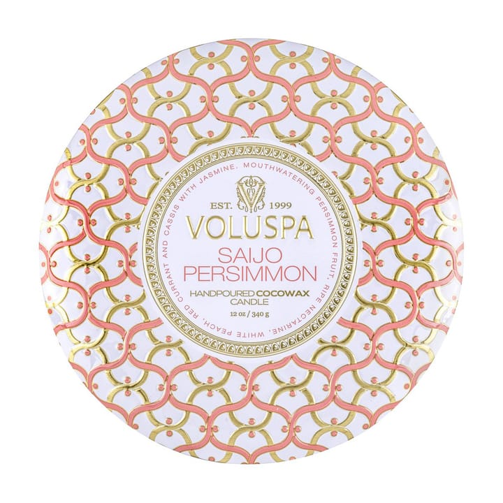 Maison Blanc 3-wick Tin アロマキャンドル 40時間, Saijo Persimmon Voluspa | ボルスパ