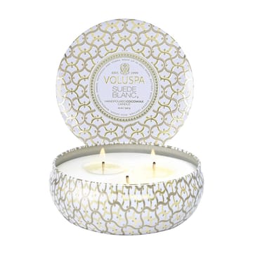 Maison Blanc 3-wick Tin アロマキャンドル 40時間 - Suede Blanc - Voluspa | ボルスパ