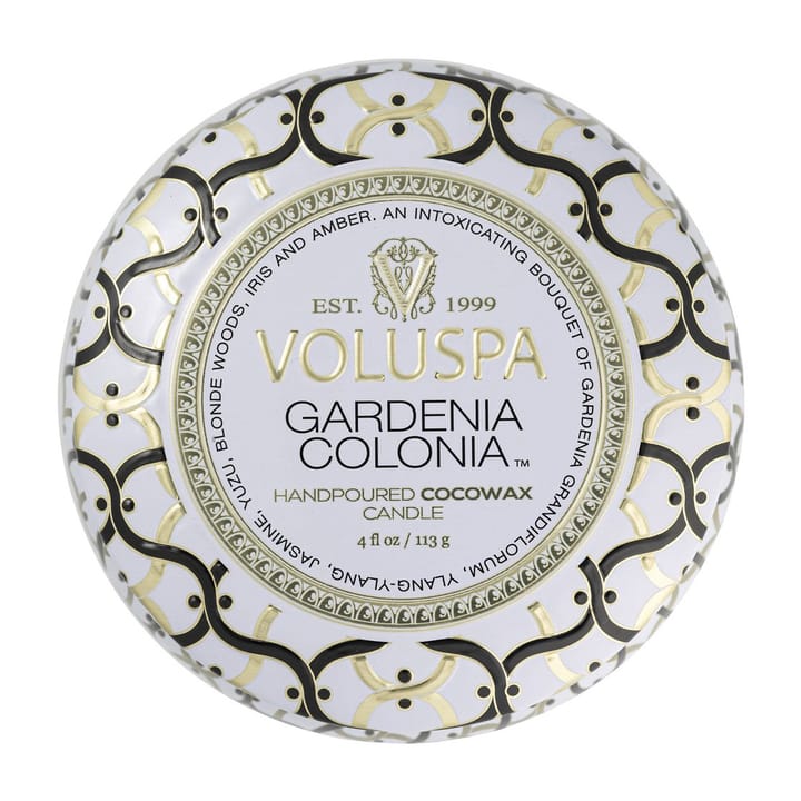Maison Blanc Mini Tin アロマキャンドル 25時間 - Gardenia Colonia - Voluspa | ボルスパ