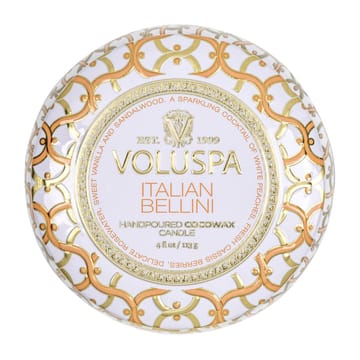 Maison Blanc Mini Tin アロマキャンドル 25時間 - Italian Bellini - Voluspa | ボルスパ