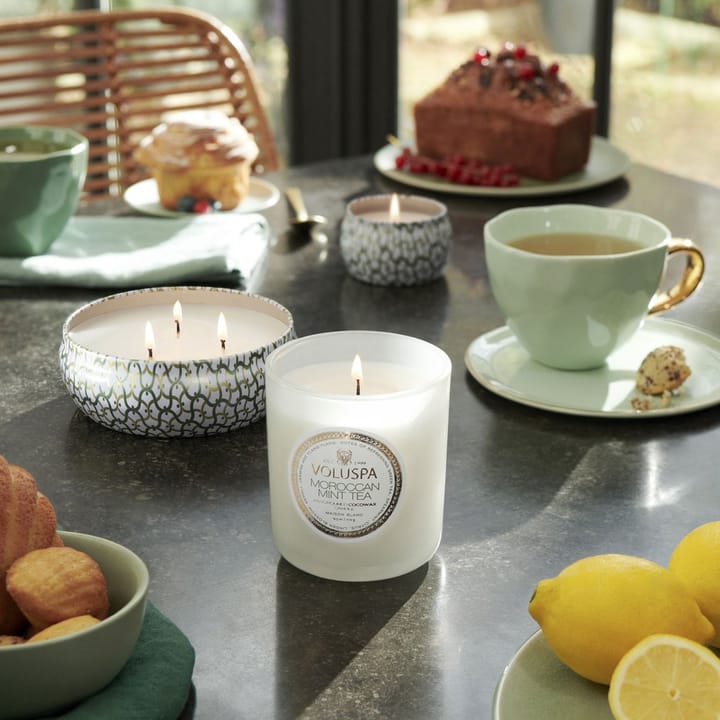 Maison Blanc Mini Tin アロマキャンドル 25時間, Moroccan Mint Tea Voluspa | ボルスパ