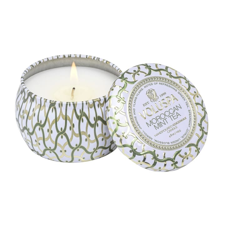 Maison Blanc Mini Tin アロマキャンドル 25時間, Moroccan Mint Tea Voluspa | ボルスパ