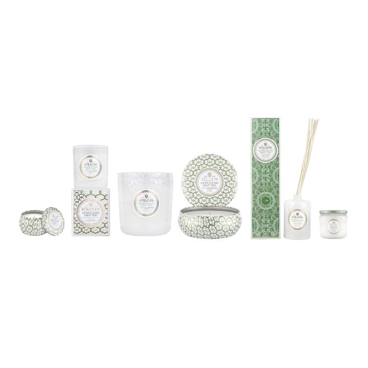 Maison Blanc Mini Tin アロマキャンドル 25時間, Moroccan Mint Tea Voluspa | ボルスパ