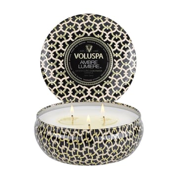 Maison Noir 3-wick Tin アロマキャンドル 40時間 - Ambre Lumiere - Voluspa | ボルスパ