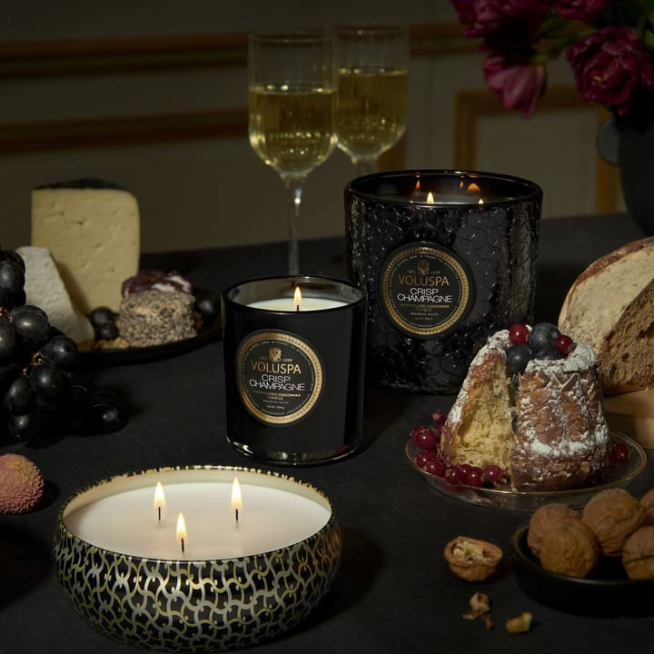 Maison Noir 3-wick Tin アロマキャンドル 40時間, Crisp Champagne Voluspa | ボルスパ