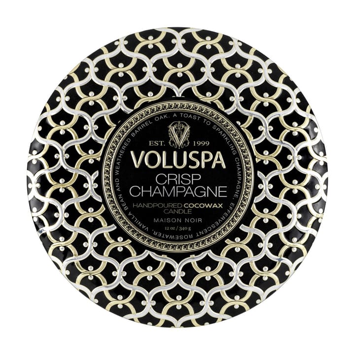 Maison Noir 3-wick Tin アロマキャンドル 40時間, Crisp Champagne Voluspa | ボルスパ