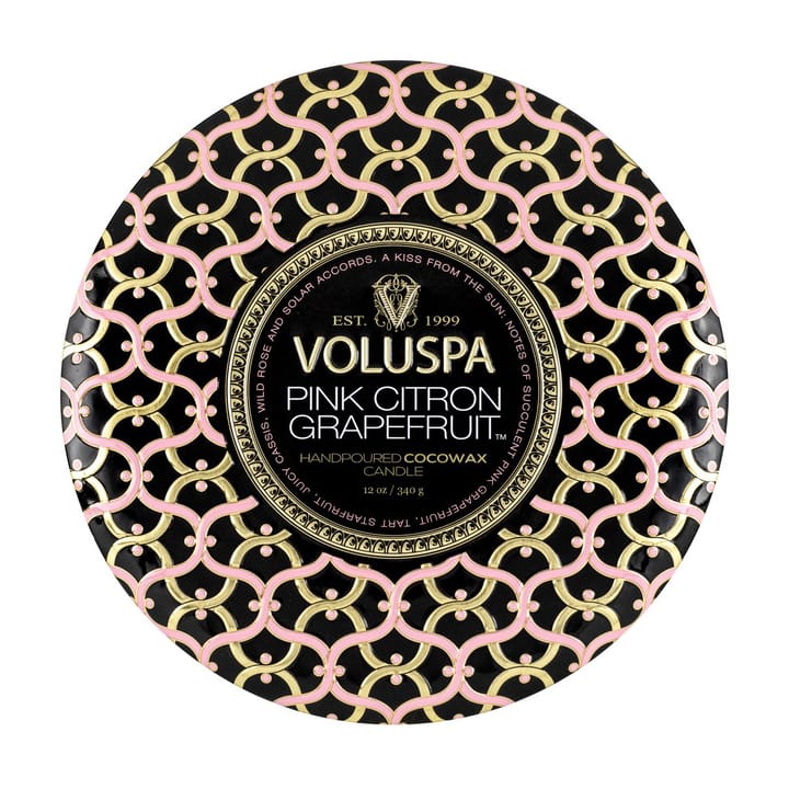 Maison Noir 3-wick Tin アロマキャンドル 40時間, Pink Citron Grapefruit Voluspa | ボルスパ