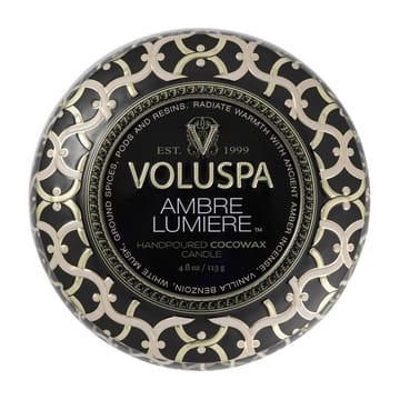 Maison Noir Mini Tin アロマキャンドル 25時間 - Ambre Lumiere - Voluspa | ボルスパ