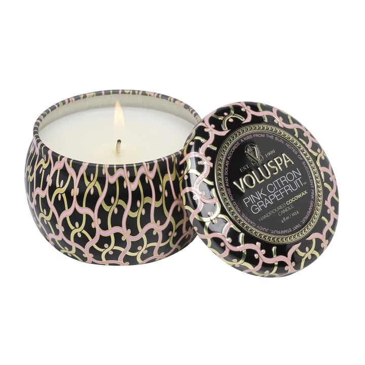 Maison Noir Mini Tin アロマキャンドル 25時間, Pink Citron Grapefruit Voluspa | ボルスパ