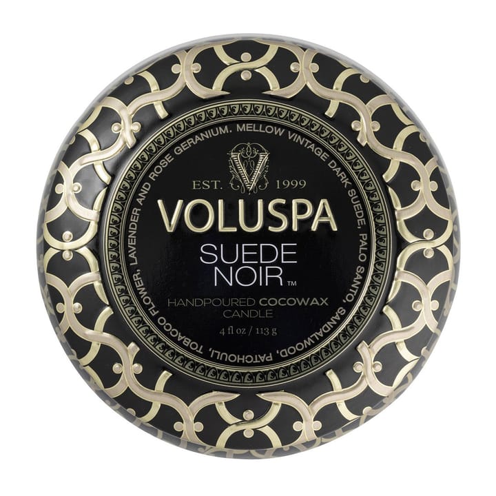 Maison Noir Mini Tin アロマキャンドル 25時間, Suede Noir Voluspa | ボルスパ