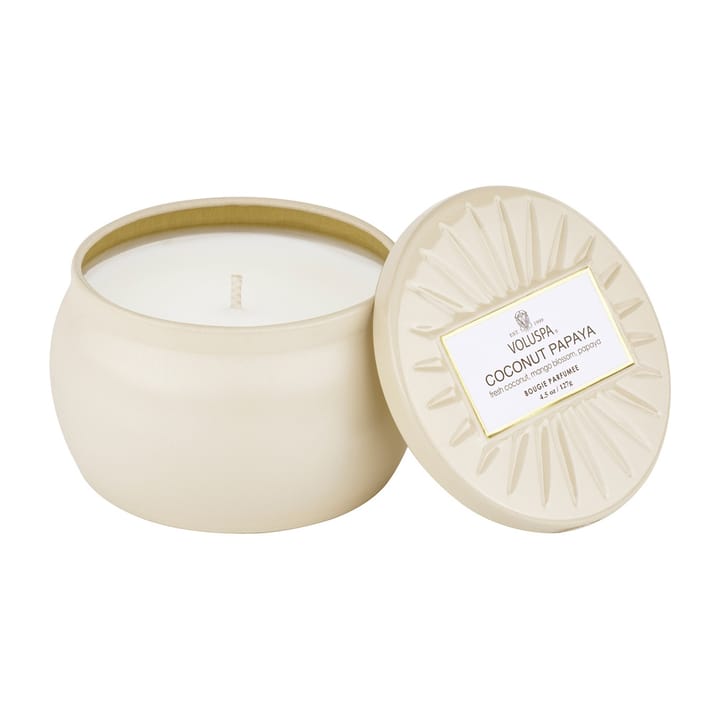 Vermeil Mini Tin アロマキャンドル 25時間 - Coconut Papaya - Voluspa | ボルスパ