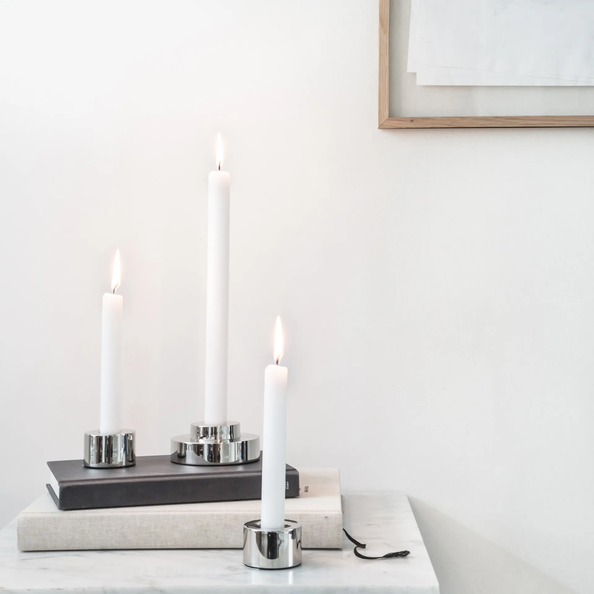 Helix キャンドルスティック 2パック, smooth chrome Watt & Veke | ワット & ヴェケ