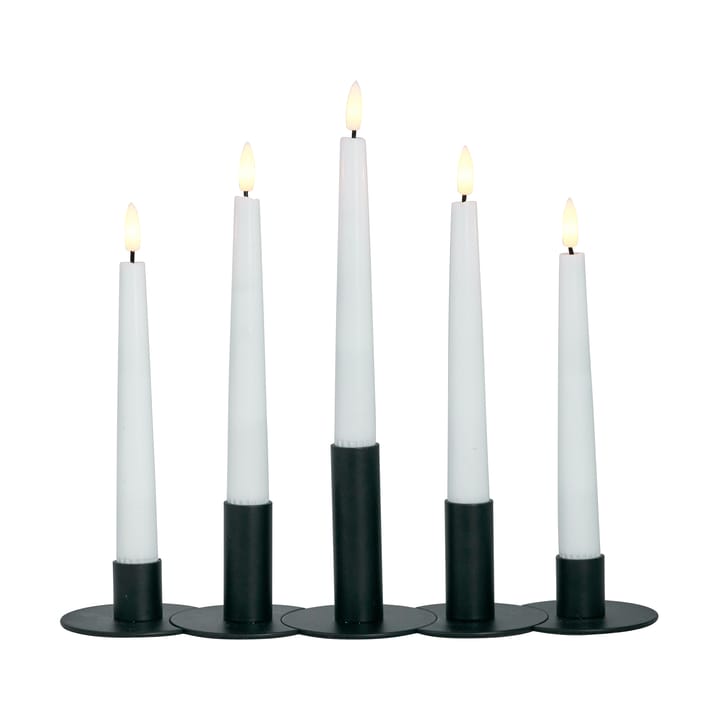 Lykke combinable キャンドルスティック incl. 5ピース入り LEDライト, Black Watt & Veke | ワット & ヴェケ