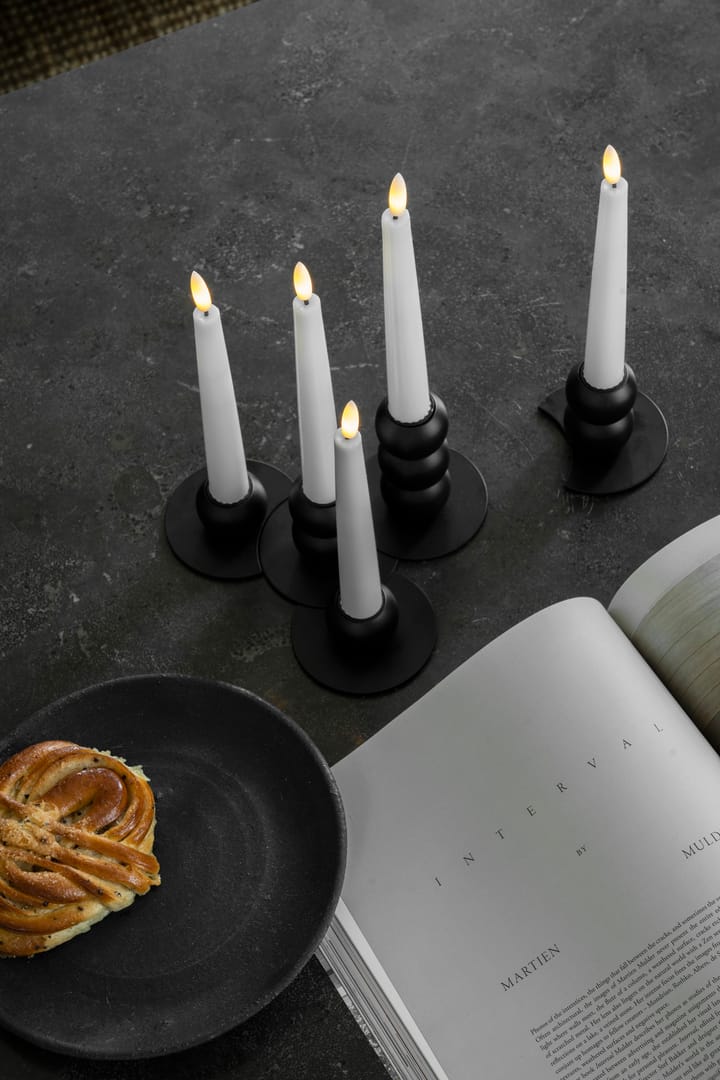 Lykke combinable キャンドルスティック incl. 5ピース入り LEDライト, Black Watt & Veke | ワット & ヴェケ