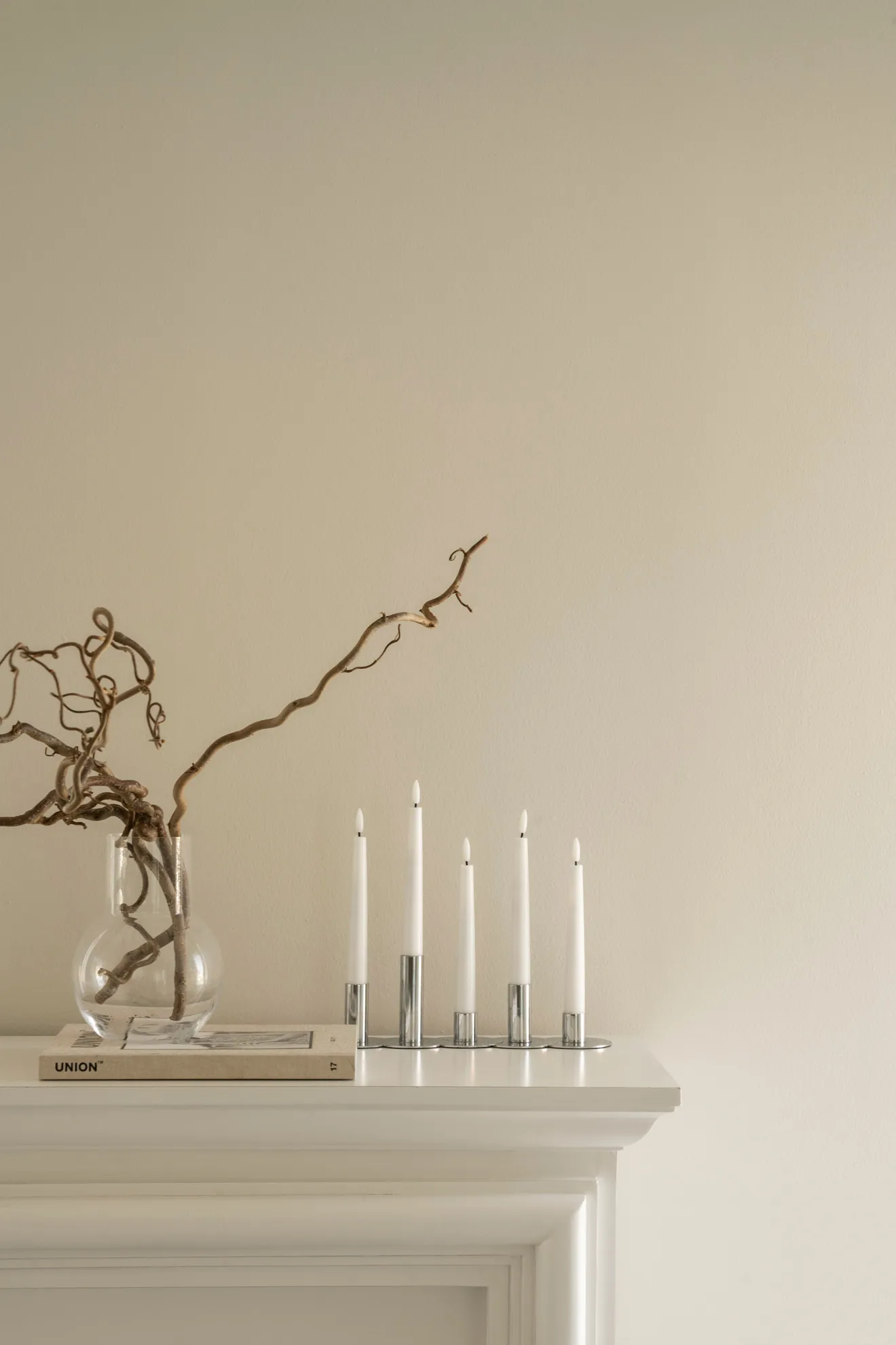 Lykke combinable キャンドルスティック incl. 5ピース入り LEDライト, Chrome Watt & Veke | ワット & ヴェケ