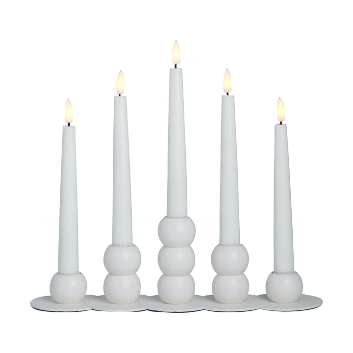 Lykke combinable キャンドルスティック incl. 5ピース入り LEDライト - White - Watt & Veke | ワット & ヴェケ