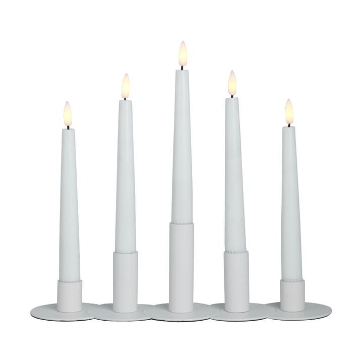 Lykke combinable キャンドルスティック incl. 5ピース入り LEDライト, White Watt & Veke | ワット & ヴェケ