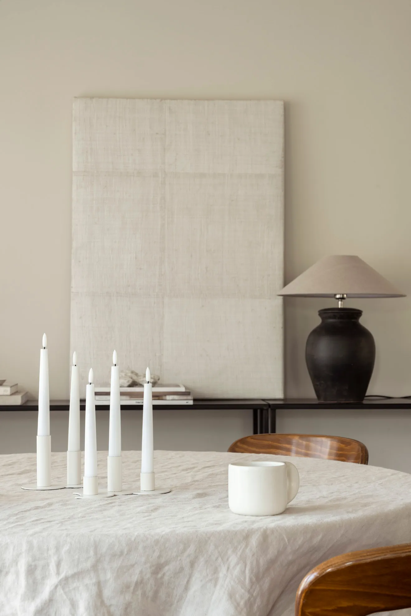 Lykke combinable キャンドルスティック incl. 5ピース入り LEDライト, White Watt & Veke | ワット & ヴェケ