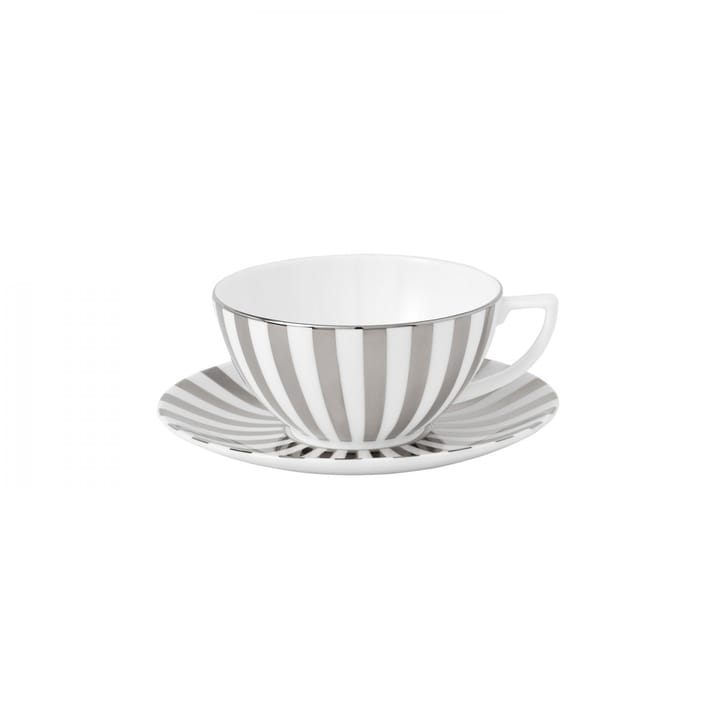 Platinum ティー ソーサー ストライプ - large - Wedgwood | ウェッジウッド