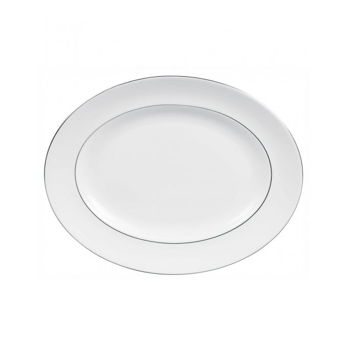 Vera Wang Blanc Sur Blanc オーバル サービングレート - 35 cm - Wedgwood | ウェッジウッド
