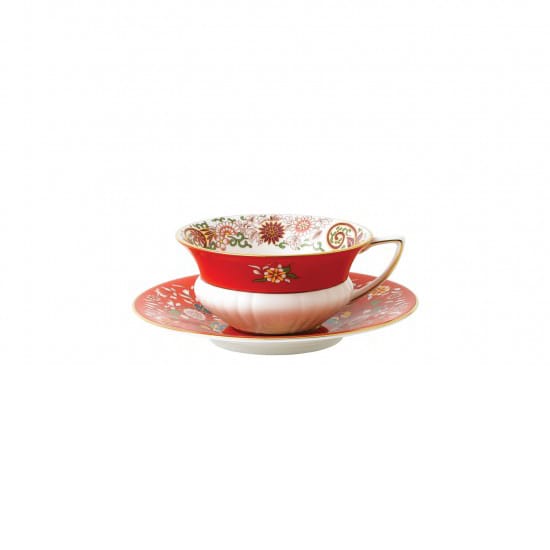 Wonderlust ティーカップ ソーサー付き - crimson jewel - Wedgwood | ウェッジウッド