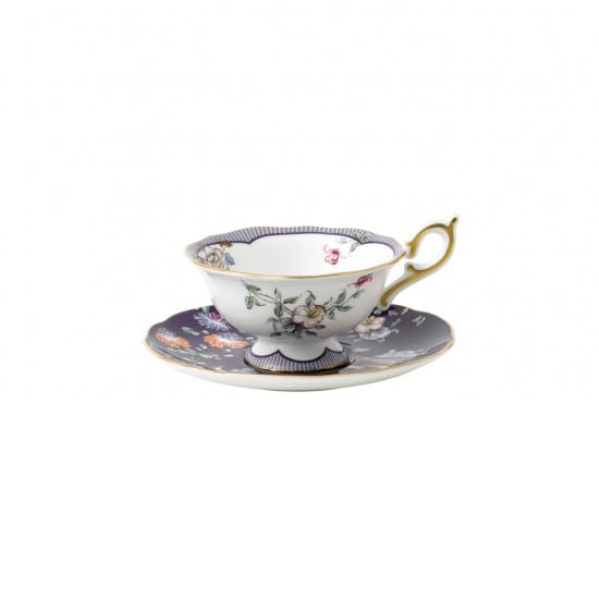 Wonderlust スモール ティーカップ ソーサー付き - midnight garden - Wedgwood | ウェッジウッド