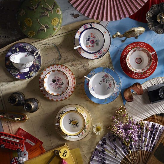 Wonderlust スモール ティーカップ ソーサー付き, midnight garden Wedgwood | ウェッジウッド
