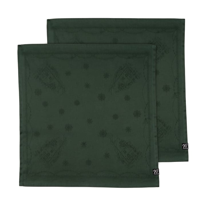 クリスマスモーニング ファブリックナプキン 45x45 cm 2枚 - Green - Wik & Walsøe | ウィック & ワルソー
