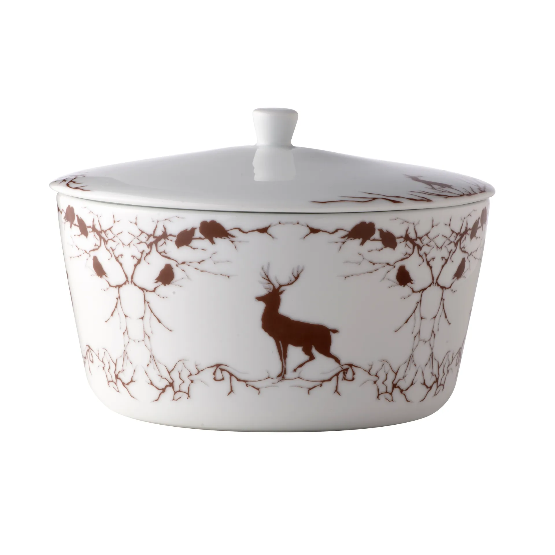 Alveskog サービング terrin 蓋付き, White-brown Wik & Walsøe | ウィック & ワルソー