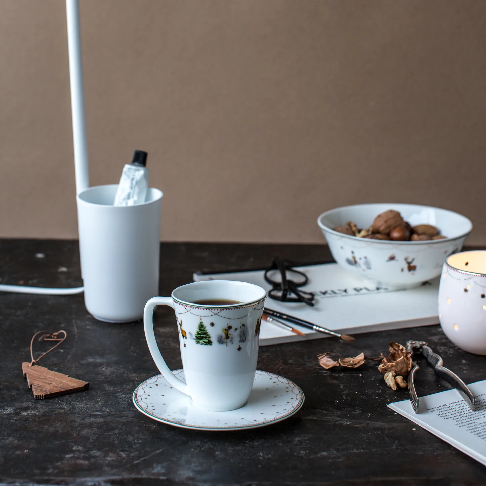 Julemorgen カップ&ソーサー 20 cl, white Wik & Walsøe | ウィック & ワルソー