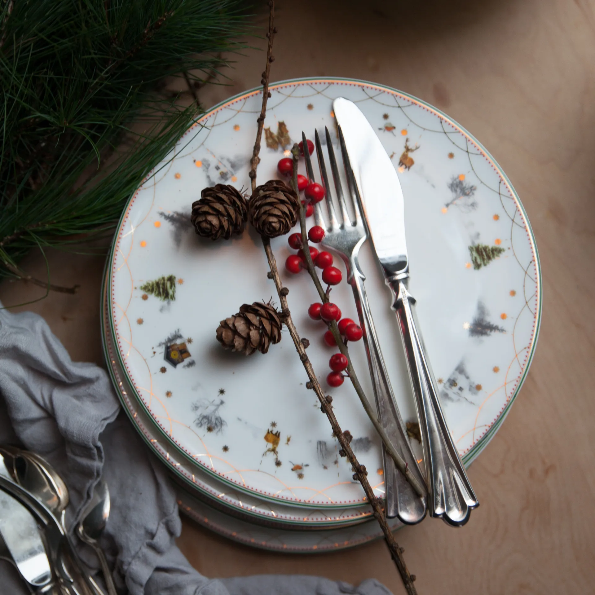 Julemorgen プレート, Ø20 cm Wik & Walsøe | ウィック & ワルソー