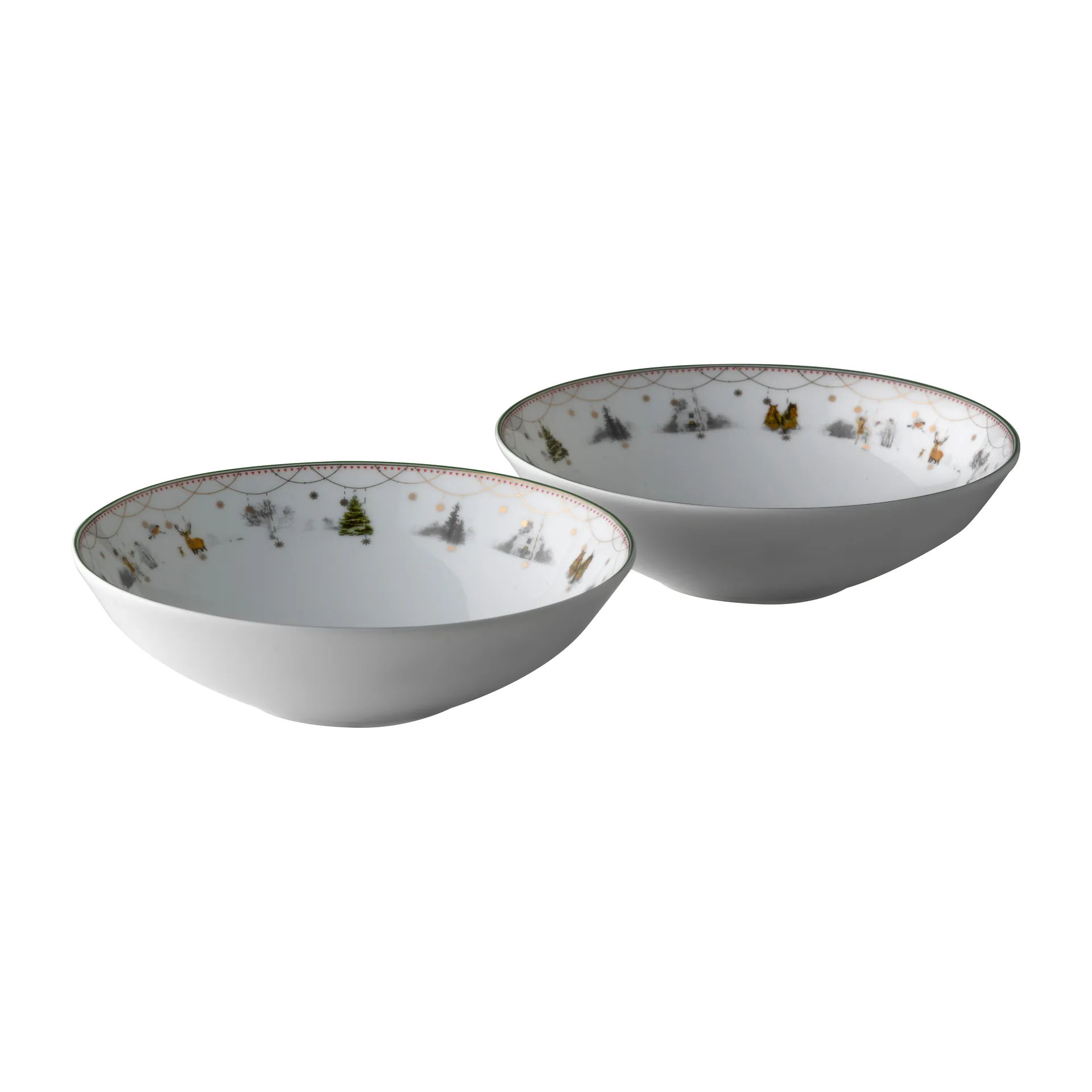 Julemorgen small bowl 2 pack 16 cm, White Wik & Walsøe | ウィック & ワルソー