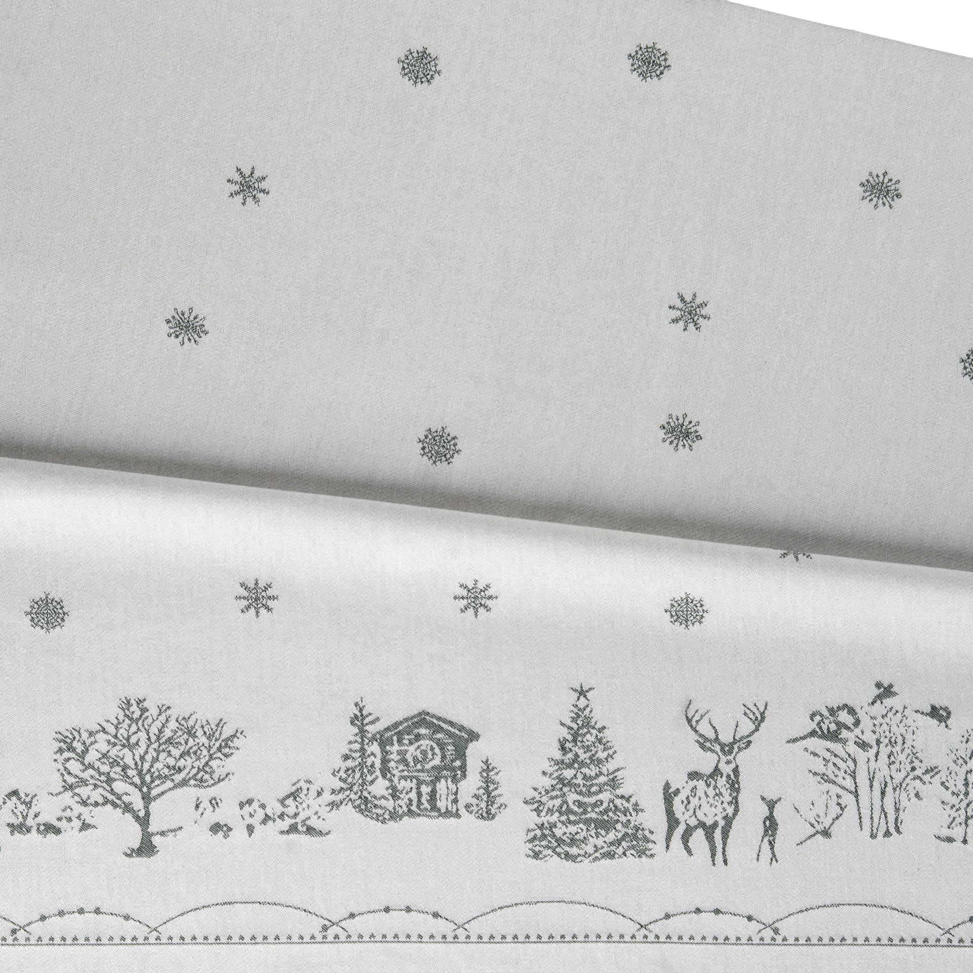 Julemorgen テーブルクロス, White-green, 140x340 cm Wik & Walsøe | ウィック & ワルソー