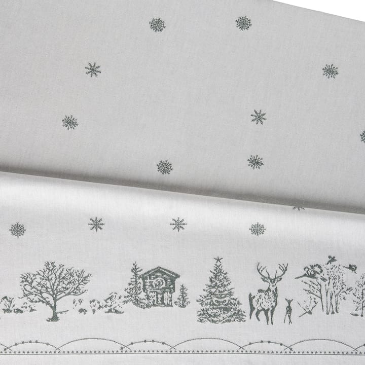 Julemorgen テーブルクロス - White-green, 140x340 cm - Wik & Walsøe | ウィック & ワルソー