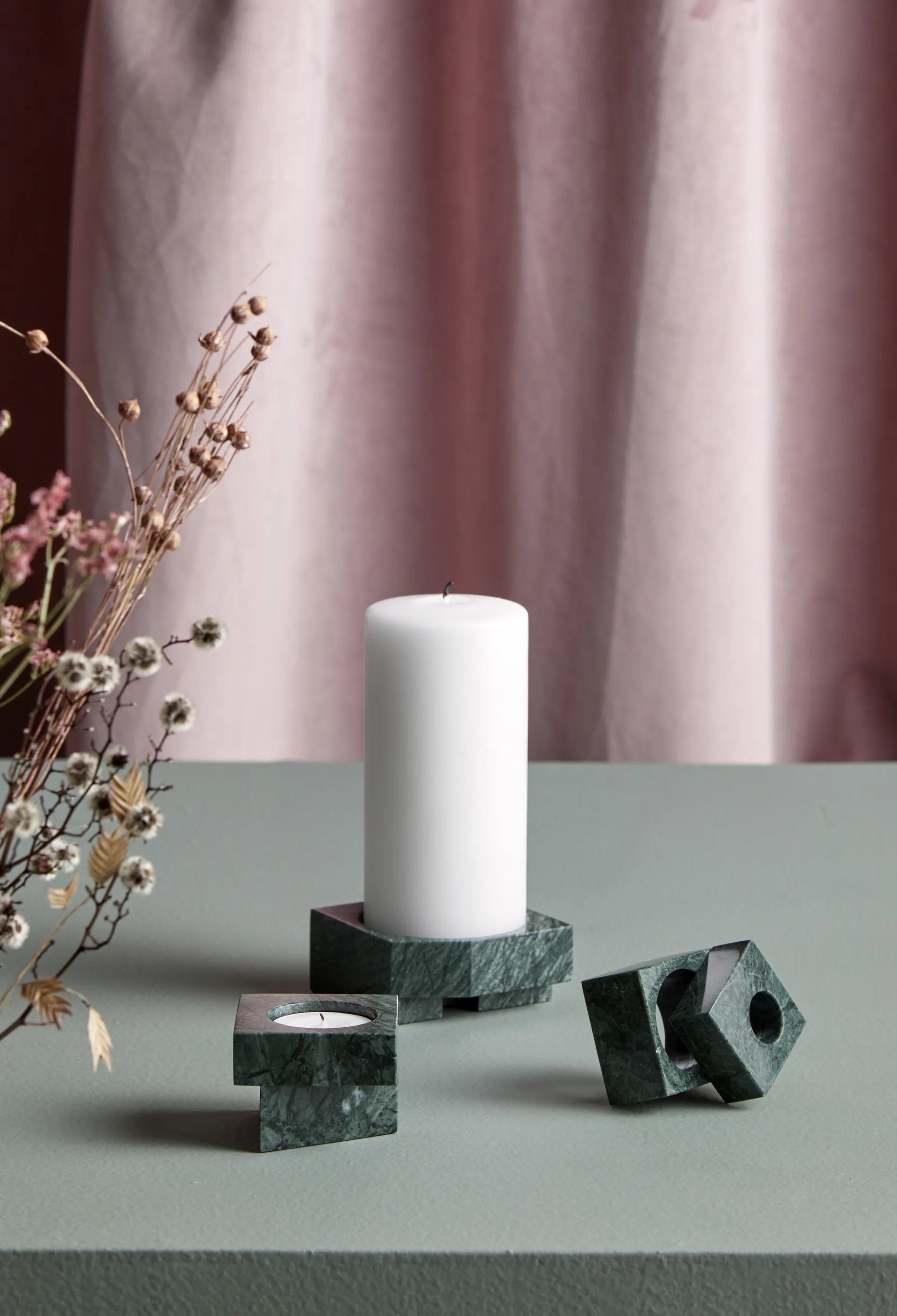 Jeu de dés 1 キャンドルホルダー marble, Green Woud | ウッド