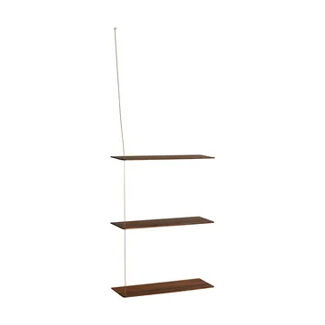 Stedge シェルフ - スモークオーク-ブラス、60 cm、3段棚 - Woud | ウッド