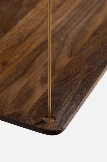 Stedge シェルフ - スモークオーク-ブラス、60 cm、3段棚 - Woud | ウッド