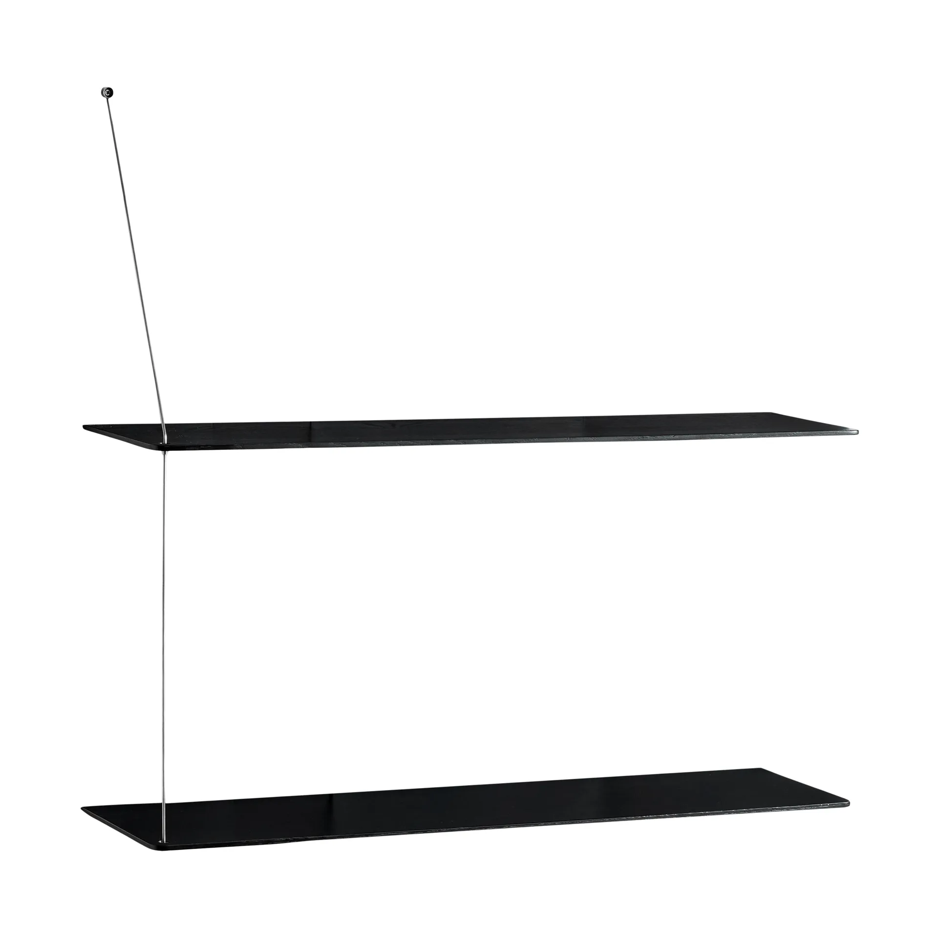 Stedge シェルフ, ブラック オーク・ブラッシュドスチール 80 cm 2段棚 Woud | ウッド