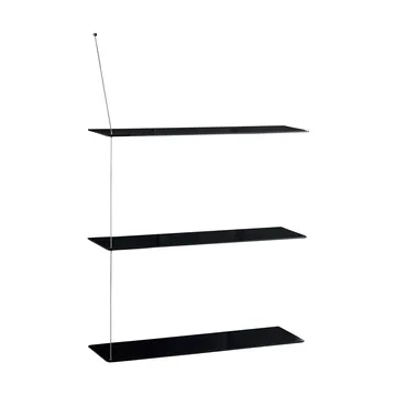 Stedge シェルフ - ブラック オーク-ブラッシュド スチール, 80 cm, 3 段棚 - Woud | ウッド
