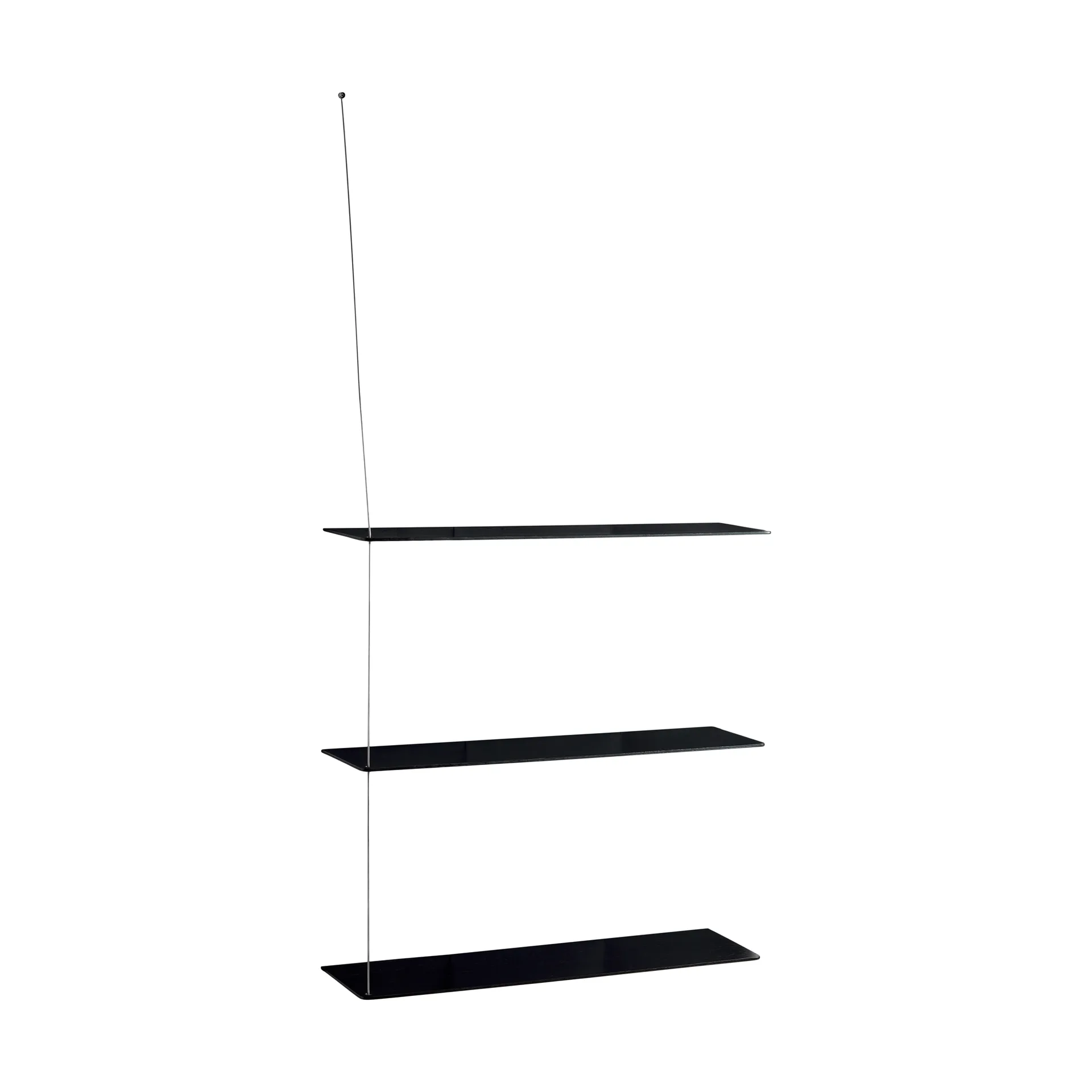 Stedge シェルフ, ブラック オーク-ブラッシュド スチール, 80 cm, 3 段棚 Woud | ウッド