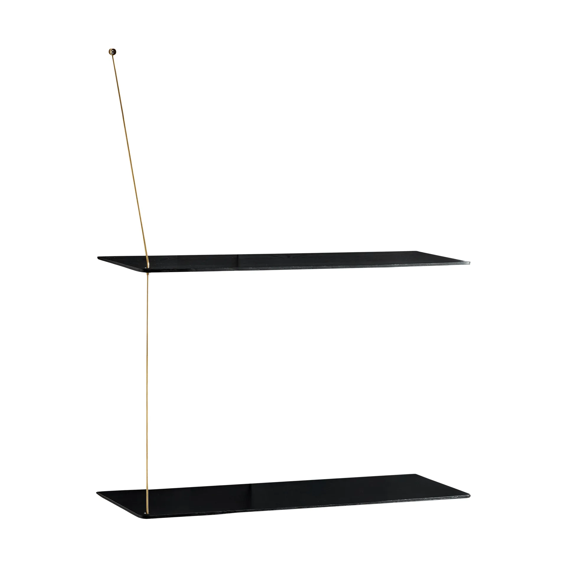 Stedge シェルフ, Black oak-brass, 60 cm, 2 shelves Woud | ウッド