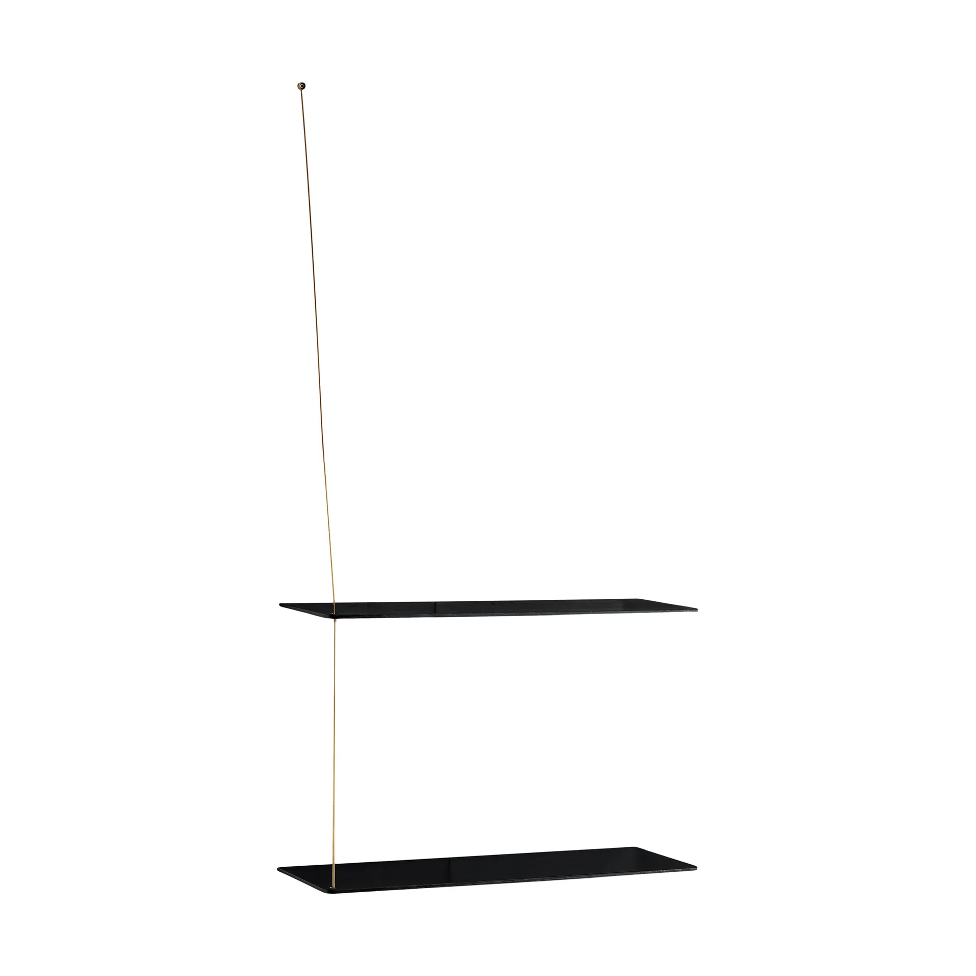 Stedge シェルフ, Black oak-brass, 60 cm, 2 shelves Woud | ウッド