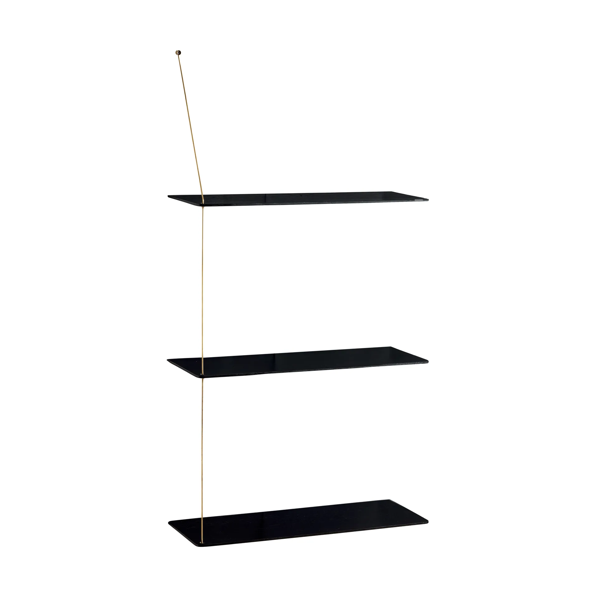 Stedge シェルフ, Black oak-brass, 60 cm, 3 shelves Woud | ウッド