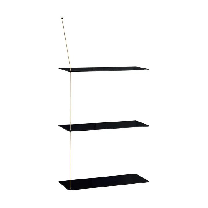 Stedge シェルフ - Black oak-brass, 60 cm, 3 shelves - Woud | ウッド