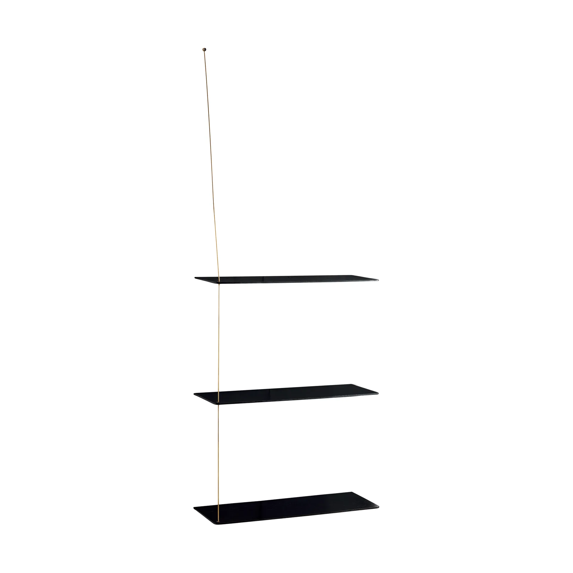 Stedge シェルフ, Black oak-brass, 60 cm, 3 shelves Woud | ウッド