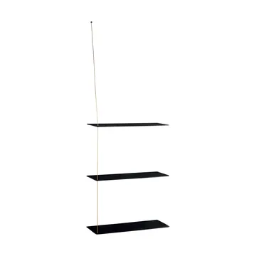 Stedge シェルフ - Black oak-brass, 60 cm, 3 shelves - Woud | ウッド